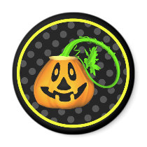 Halloween Jack O Lantern Pumpkin Magnet by mariannegilliand Halloween Jack O Lantern Pumpkin Magnet