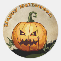 Halloween Jack O Lantern Pumpkin Sticker