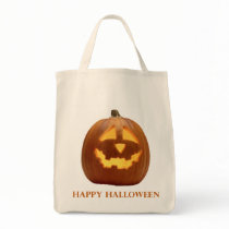 Halloween Jack o Lantern Pumpkin Tote bags