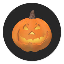 Halloween: Jack-o-Lantern: Round Stickers