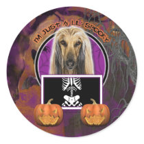 Halloween - Just a Lil Spooky - Afghan Round Sticker