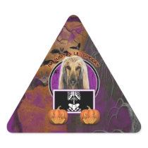 Halloween - Just a Lil Spooky - Afghan Triangle Stickers