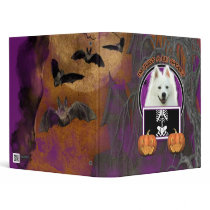 Halloween - Just a Lil Spooky - American Eskimo Vinyl Binders