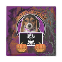 Halloween - Just a Lil Spooky - Beagle Refrigerator Magnets