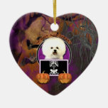Halloween - Just a Lil Spooky - Bichon Frise Christmas Tree Ornaments