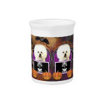 Halloween - Just a Lil Spooky - Bichon Frise Pitcher