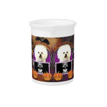 Halloween - Just a Lil Spooky - Bichon Frise Pitcher