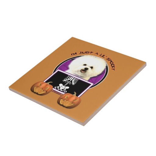 Halloween - Just a Lil Spooky - Bichon Frise Tile
