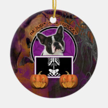 Halloween - Just a Lil Spooky - Boston Terrier Christmas Tree Ornaments