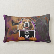 Halloween - Just a Lil Spooky - Bulldog Pillow