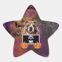 Halloween - Just a Lil Spooky - Bulldog Star Sticker