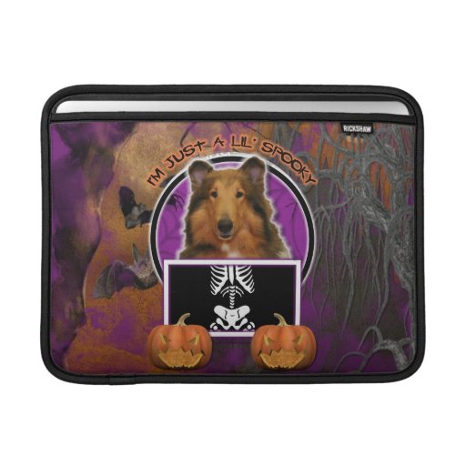 Halloween - Just a Lil Spooky - Collie - Natalie Sleeves For MacBook Air