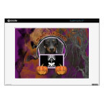 Halloween - Just a Lil Spooky - Doxie - Winston Laptop Decals