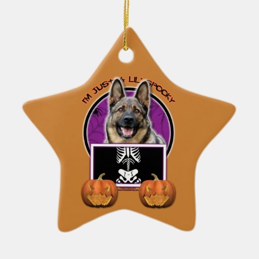 Halloween - Just a Lil Spooky - German Shepherd Christmas Tree Ornaments