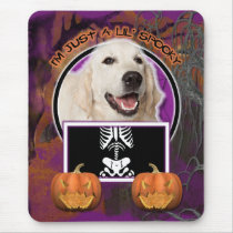 Halloween - Just a Lil Spooky - Golden Retriever Mousepads