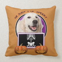 Halloween - Just a Lil Spooky - Golden Retriever Pillows