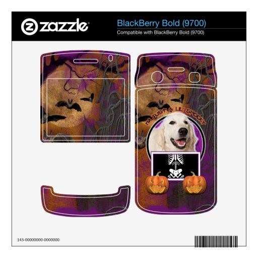 Halloween - Just a Lil Spooky - Golden Retriever BlackBerry Bold 9700 Skin