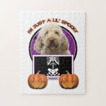 Halloween - Just a Lil Spooky - GoldenDoodle Jigsaw Puzzle