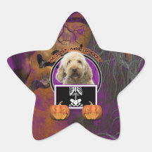 Halloween - Just a Lil Spooky - GoldenDoodle Star Stickers