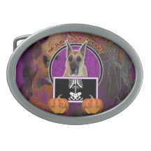 Halloween - Just a Lil Spooky - Great Dane - Grey Belt Buckles