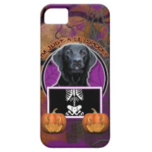 Halloween - Just a Lil Spooky - Labrador - Black iPhone 5 Cover