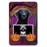 Halloween - Just a Lil Spooky - Labrador - Black Vinyl Magnet