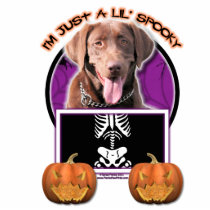 Halloween - Just a Lil Spooky - Labrador Chocolate Photo Sculpture