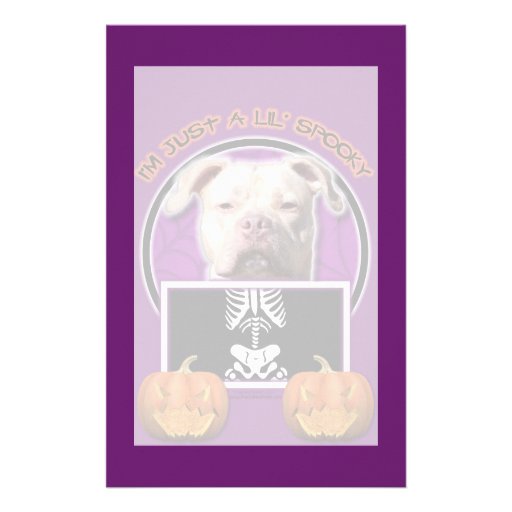 Halloween - Just a Lil Spooky - Pitbull JerseyGirl Stationery Paper