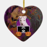Halloween - Just a Lil Spooky - Pitbull Puppy Christmas Tree Ornaments