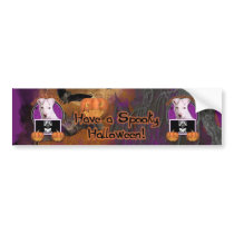 Halloween - Just a Lil Spooky -Pitbull Puppy Petey Bumper Stickers
