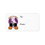 Halloween - Just a Lil Spooky -Pitbull Puppy Petey labels