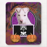 Halloween - Just a Lil Spooky -Pitbull Puppy Petey mousepads