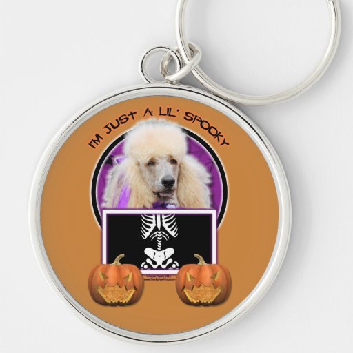 Halloween - Just a Lil Spooky - Poodle - Champagne Key Chain