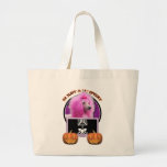 Halloween - Just a Lil Spooky - Poodle - Pink Bag