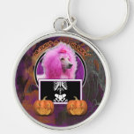 Halloween - Just a Lil Spooky - Poodle - Pink Keychain
