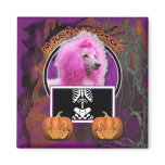 Halloween - Just a Lil Spooky - Poodle - Pink Fridge Magnet