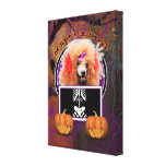 Halloween - Just a Lil Spooky - Poodle - Red Canvas Prints