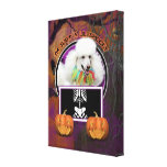 Halloween - Just a Lil Spooky - Poodle - White Gallery Wrap Canvas