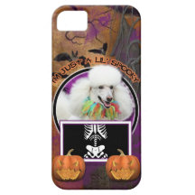 Halloween - Just a Lil Spooky - Poodle - White iPhone 5 Covers