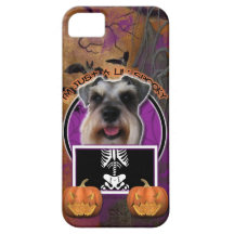 Halloween - Just a Lil Spooky - Schnauzer iPhone 5 Cases