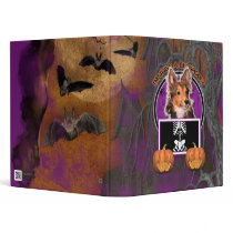 Halloween - Just a Lil Spooky Sheltie Puppy Cooper 3 Ring Binder