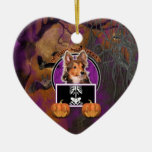 Halloween - Just a Lil Spooky - Sheltie Puppy Ornaments