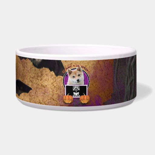 Halloween - Just a Lil Spooky - Shiba Inu Dog Food Bowl