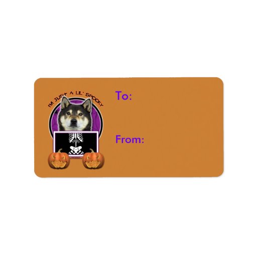 Halloween - Just a Lil Spooky - Shiba Inu - Yasha Custom Address Labels