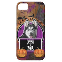 Halloween - Just a Lil Spooky - Siberian Husky iPhone 5 Cases