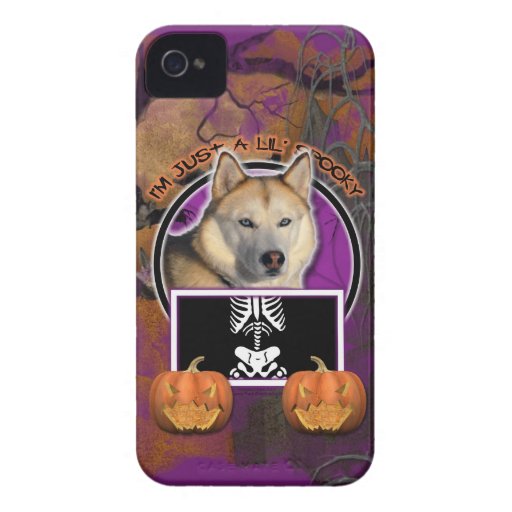 Halloween  Just a Lil Spooky Siberian Husky Copper iPhone 4 Case-Mate Cases
