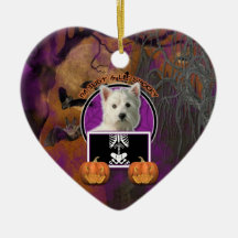 Halloween - Just a Lil Spooky -Westie Ornaments
