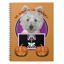 Halloween - Just a Lil Spooky - Westie - Tank Note Books