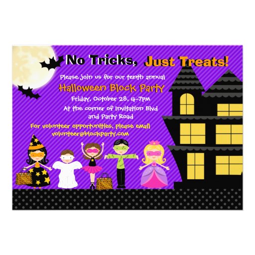 Halloween Kids Halloween Costume Party Invite (front side)
