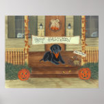 Halloween Labrador Print